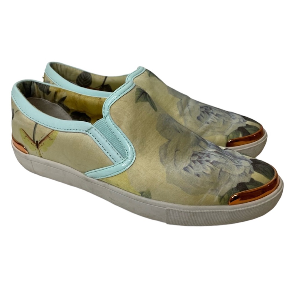 Ted Baker‎ London Malbeck Mint Distinguishing Rose Trainers Slip On Shoes